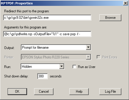 Настройка PDF-принтера в Windows, окончательная настройка Redirected Port