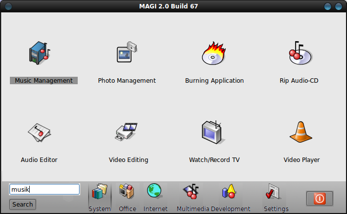 MAGI 2 - панель управления для ubuntu в стиле BeOS