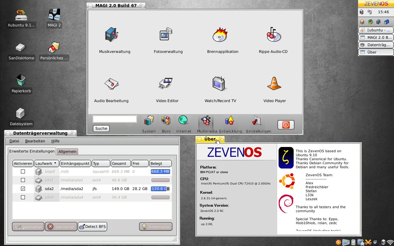 MAGI 2 - панель управления для ubuntu в стиле BeOS
