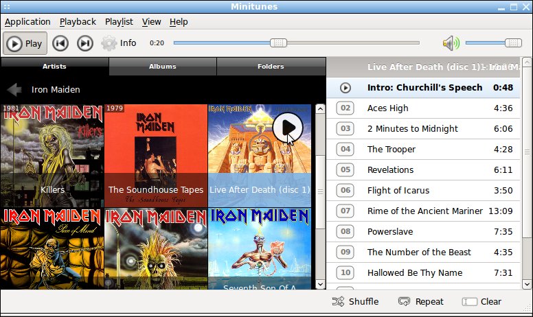 Minitunes - музыкальный проигрыватель