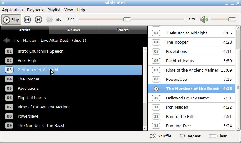 Minitunes - музыкальный проигрыватель