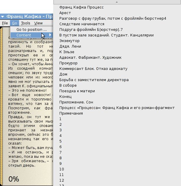 ornamentbook - чтение книг Linux