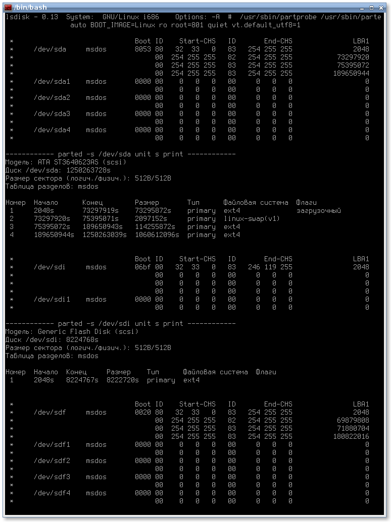 lsdisk 004