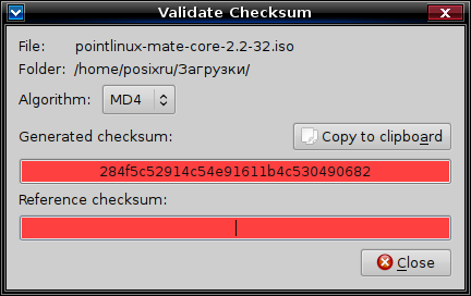 checksum 010