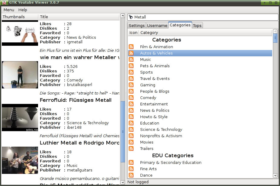 gtk youtube viewer 010