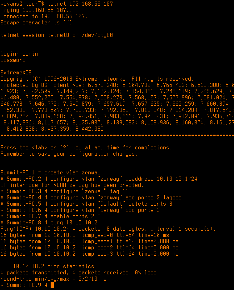 vlan v kommutatorah extreme networks settings c
