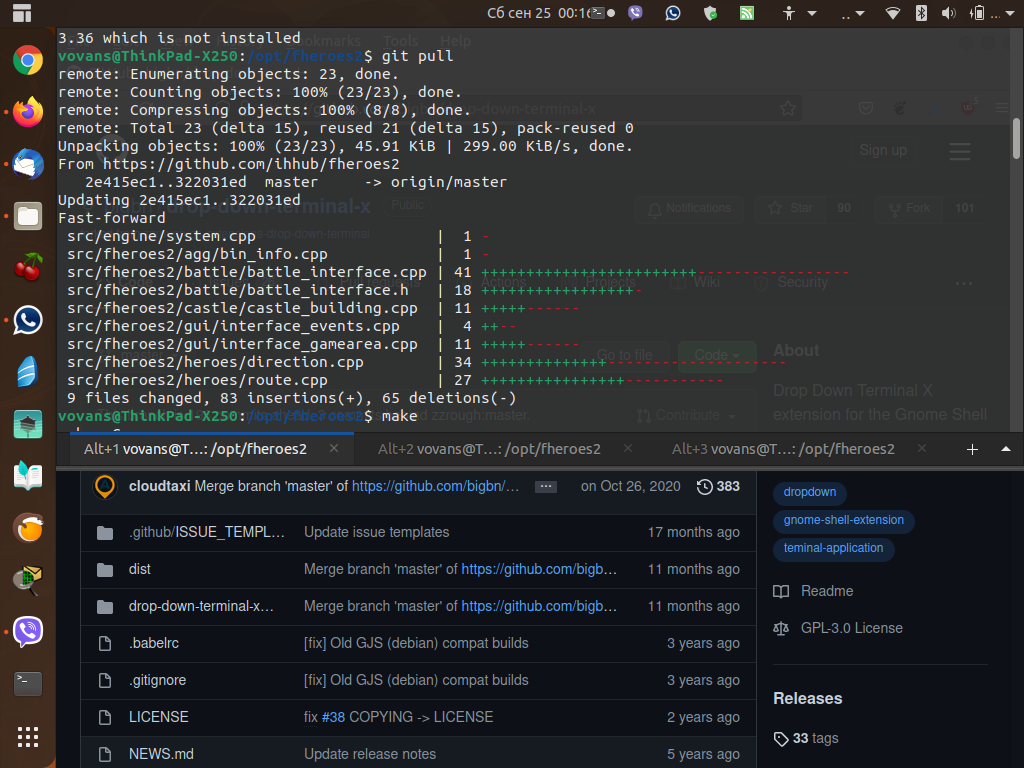 Another Drop Down Terminal - main window